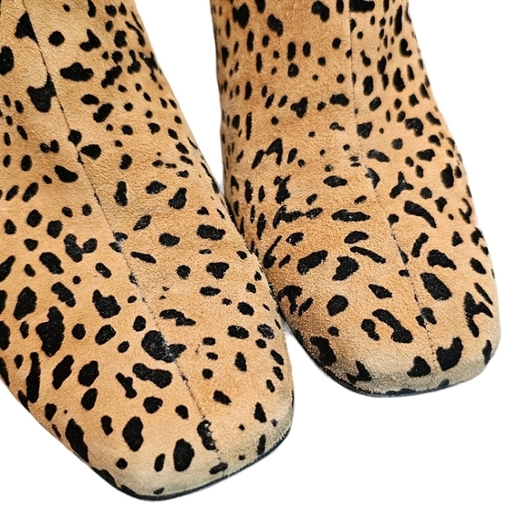Rag & Bone Boots Alsen Flocked Suede Ankle Chelsea Cheetah Print Size 40 - Picture 9 of 12